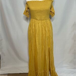 Yellow maxi dress